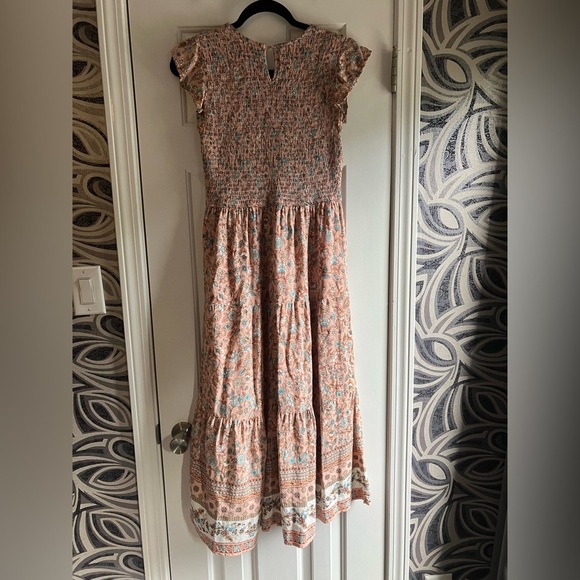 Floral Smocked Maxi Dress - Picture 3 of 6